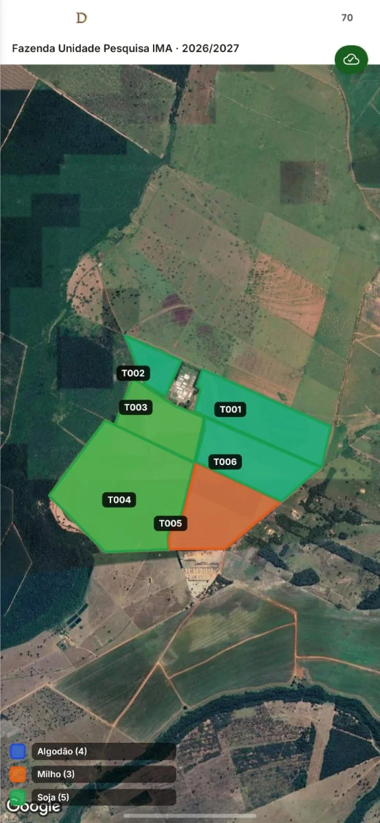 Mapa NDVI no app
